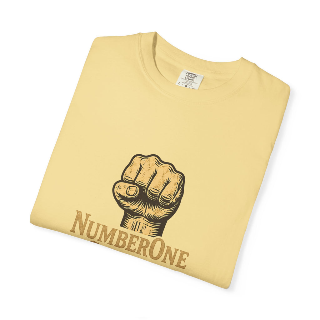 NumberOne Stunna fist graphic T-shirt | vintage gold crest tee