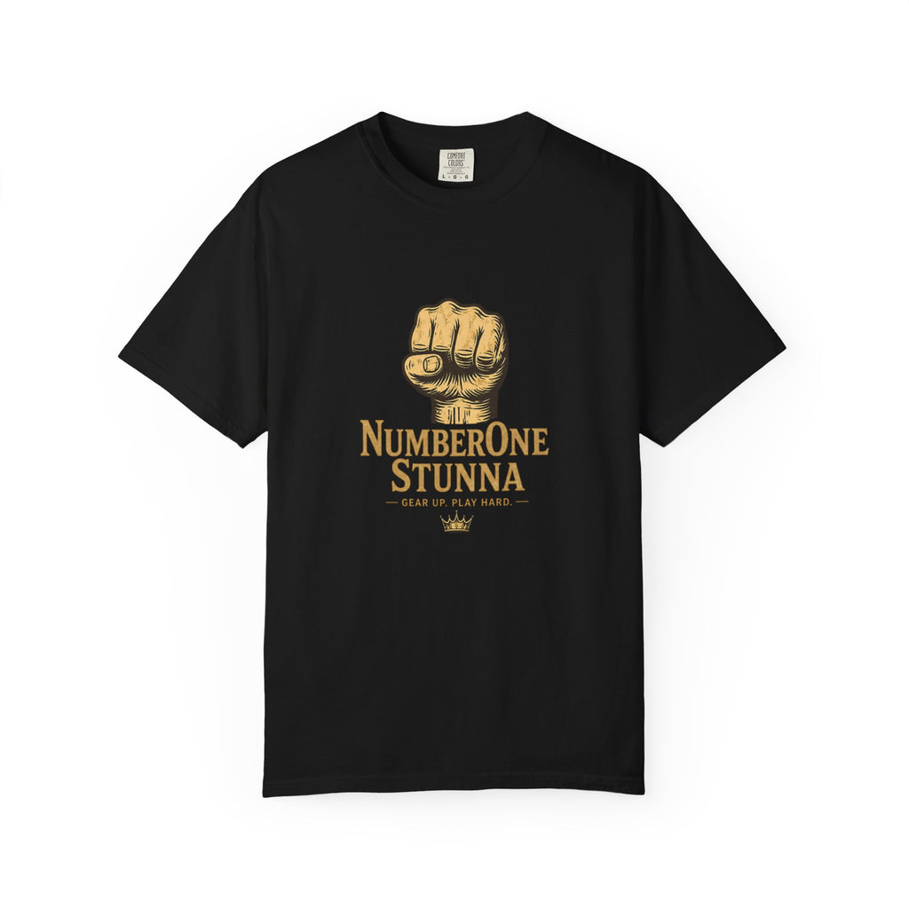 NumberOne Stunna fist graphic T-shirt | vintage gold crest tee
