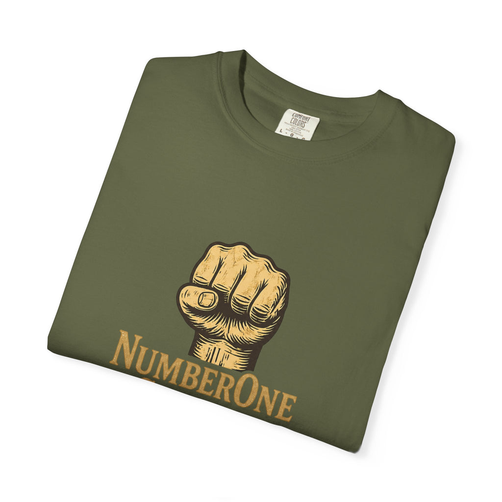 NumberOne Stunna fist graphic T-shirt | vintage gold crest tee