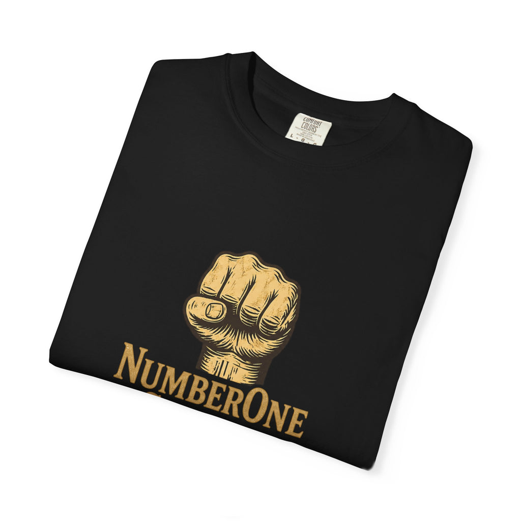NumberOne Stunna fist graphic T-shirt | vintage gold crest tee