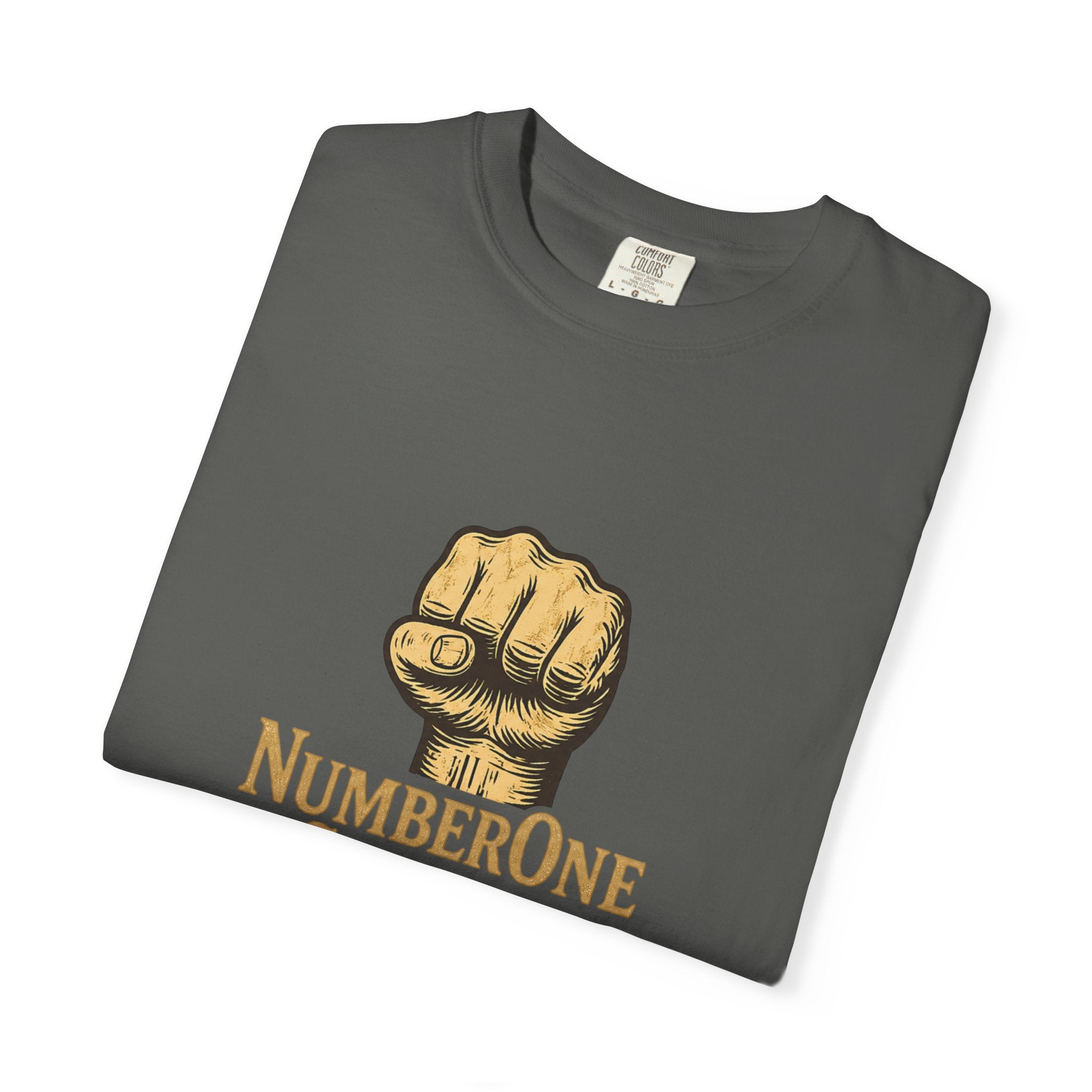 NumberOne Stunna fist graphic T-shirt | vintage gold crest tee