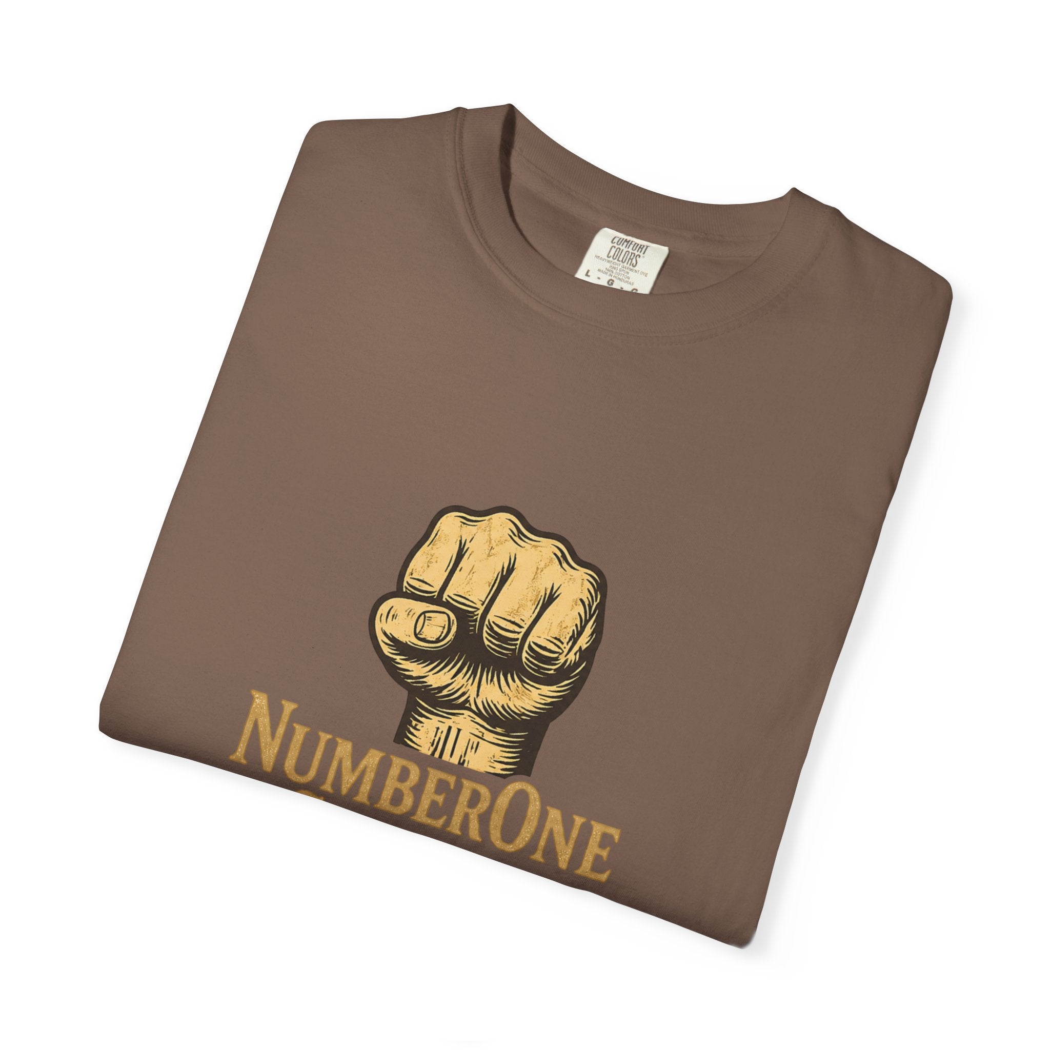 NumberOne Stunna fist graphic T-shirt | vintage gold crest tee