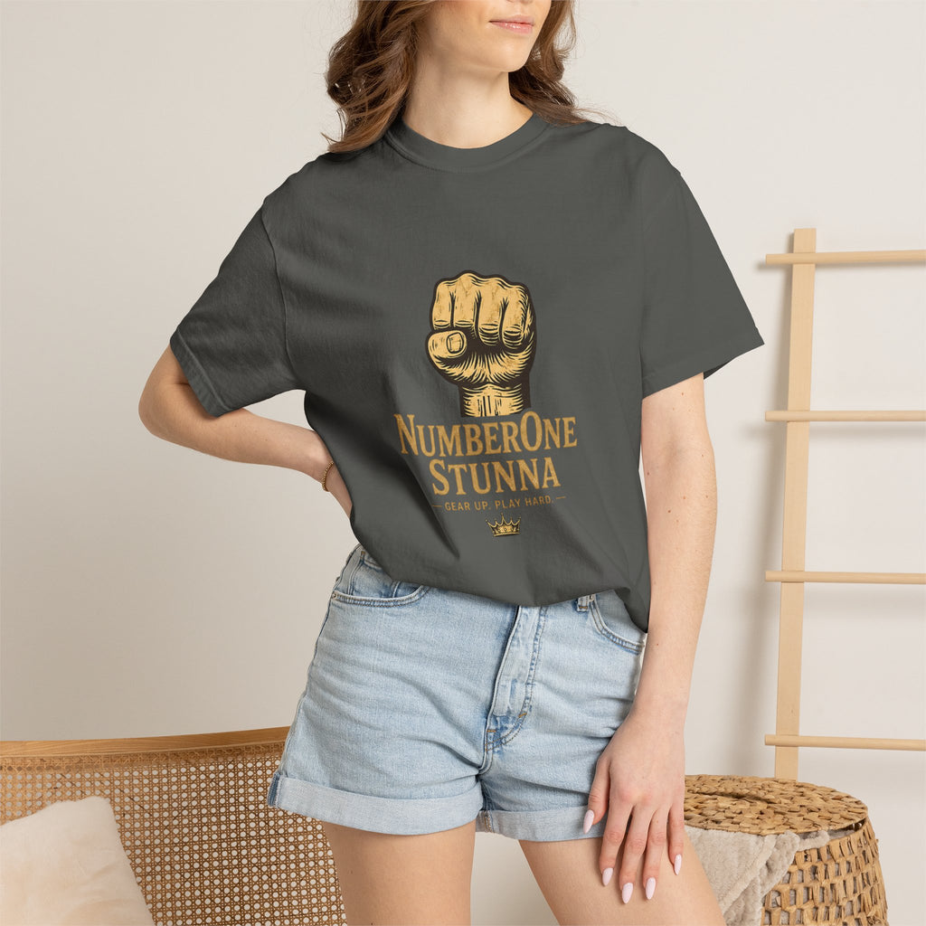 NumberOne Stunna fist graphic T-shirt | vintage gold crest tee