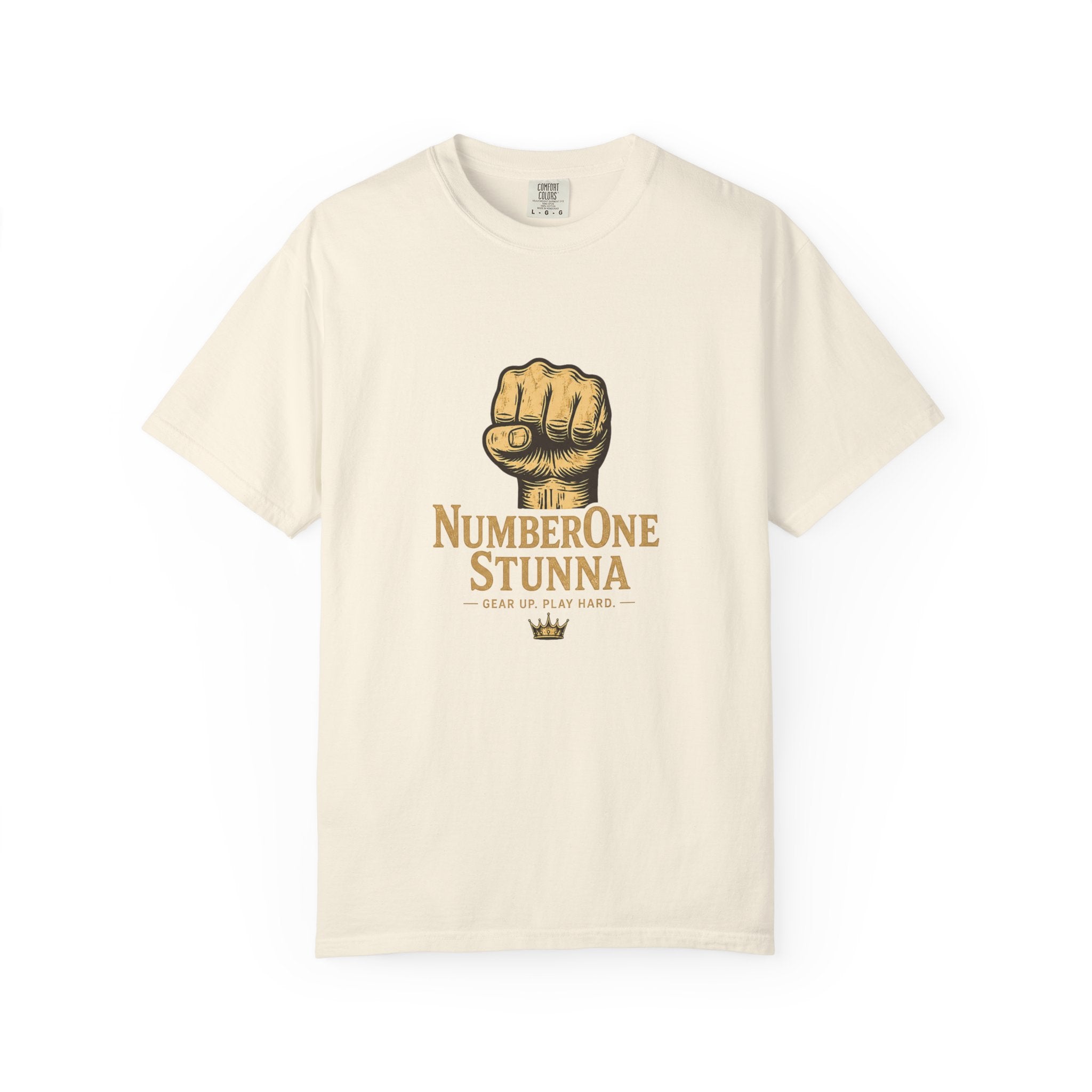 NumberOne Stunna fist graphic T-shirt | vintage gold crest tee