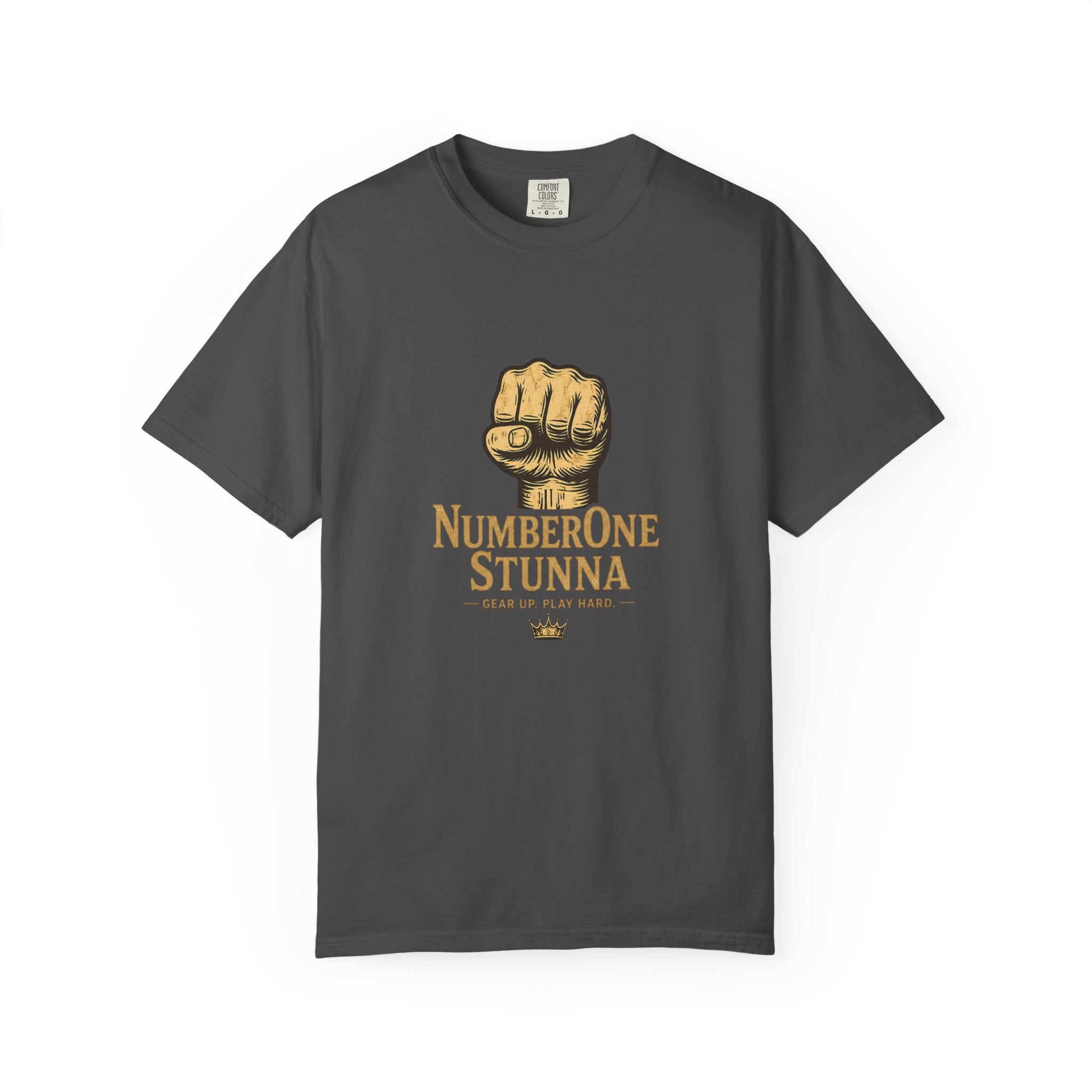 NumberOne Stunna fist graphic T-shirt | vintage gold crest tee