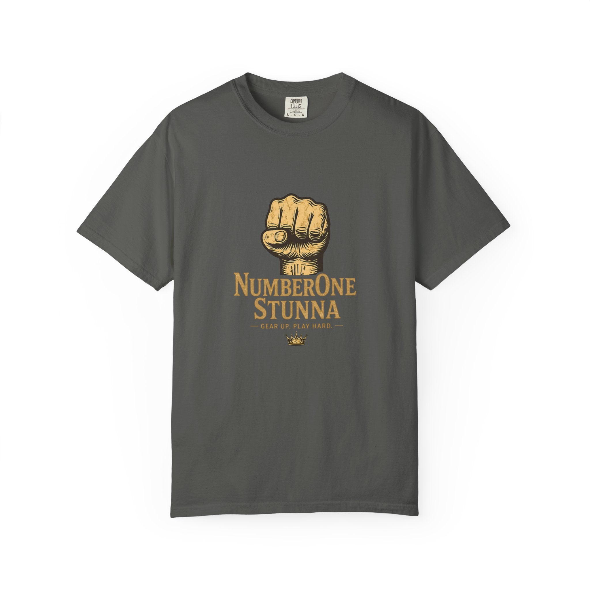 NumberOne Stunna fist graphic T-shirt | vintage gold crest tee