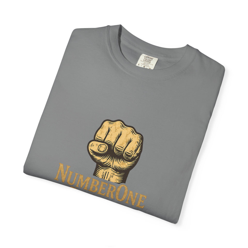 NumberOne Stunna fist graphic T-shirt | vintage gold crest tee
